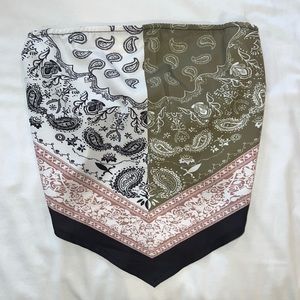 Paisley Print Tie Back Bandana Tube Top